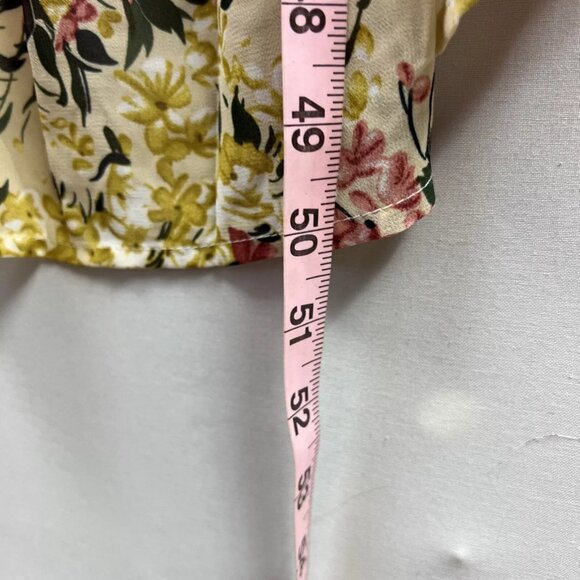 Umgee Dress Off Shoulder Womens size 1XL floral Cinched Ruffled High Low Chiffon - Picture 7 of 9